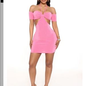 FASHIONNOVA Pink Slinky Mini Dress